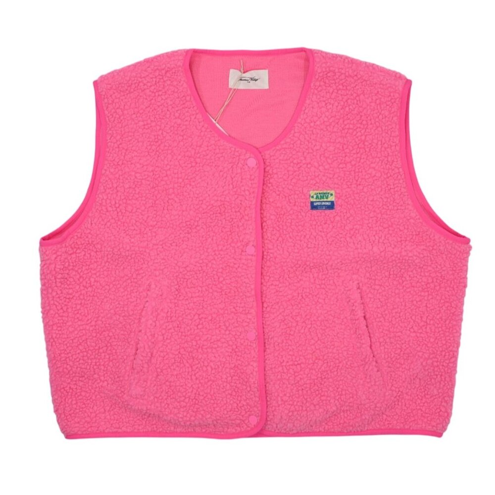 American Vintage Hot Pink Sherpa Vest